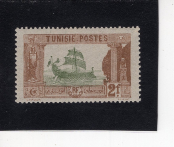 TUNISIA(Ƣ����)-#54-2fr-CARTHAGINIAN GALLEY(������)-1906��