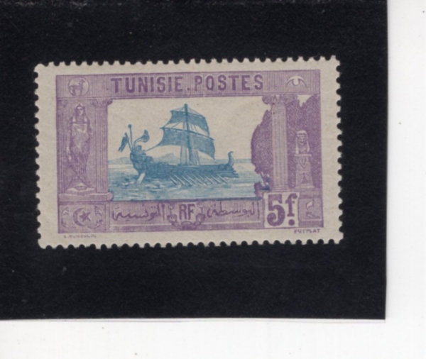 TUNISIA(Ƣ����)-#56-5fr-CARTHAGINIAN GALLEY(������)-1906��