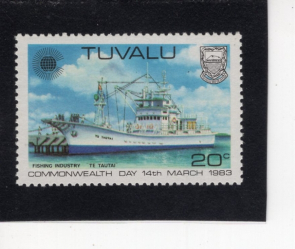 TUVALU(���߷�)-#196-20c-FISHING INDUSTRY(��� ���)-1983.3.14��
