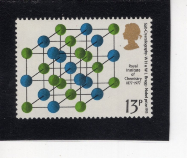 GREAT BRITAIN(����)-#809-13p-SALT CRYSTALLOGRAPHY(�ұ� ������)-1977.3.2��