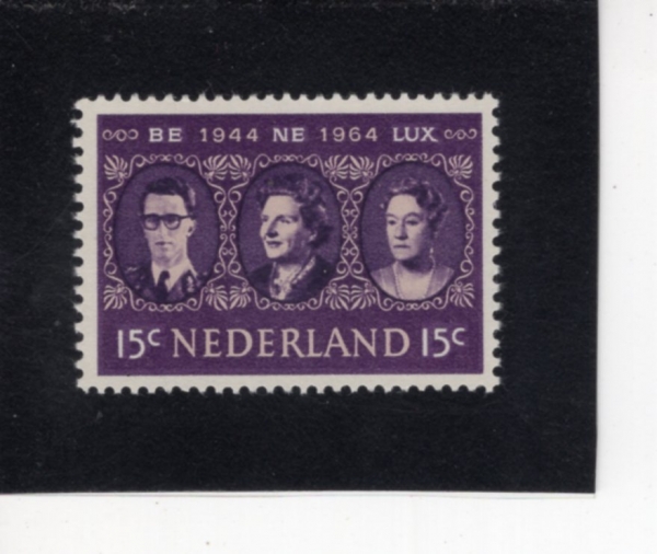 NETHERLANDS(�״�����)-#430-15c-KING BAUDOUIN, QUEEN JULIANA AND GRAND DUCHESS CHARLOTTE(���ξ� ��, �ٸ��Ƴ� �պ�, ���� �����)-1964.10.12��