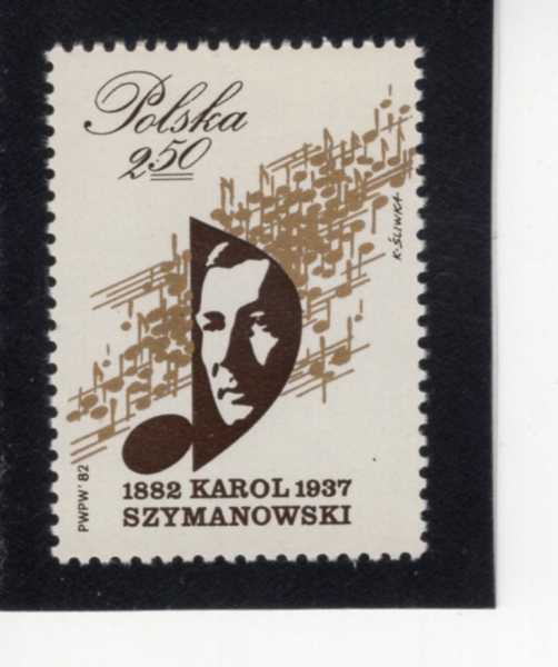 POLAND(������)-#2514-2.50z-KAROL SZYMANOWSKI(ī�� �ø�������Ű)-1982.4.8��