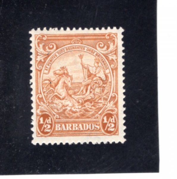 BARBADOS(�ٺ��̵���)-#166-1/2p-SEAL OF COLONY(�ٺ��̵����� ����)-1925��