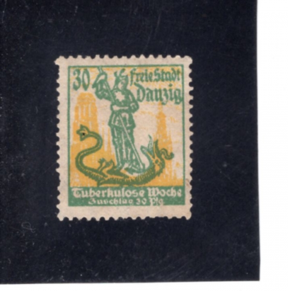 DANZIG(��ġ��)-#B1-30+30pf-ST. GEORGE AND DRAGON(�� �Կ�����, ��)-1921.10.16��