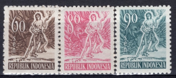 INDONESIA(�ε��׽þ�)-#A54(3��)-MYTHOLOGICAL HERO(��ȭ ����)-1951��
