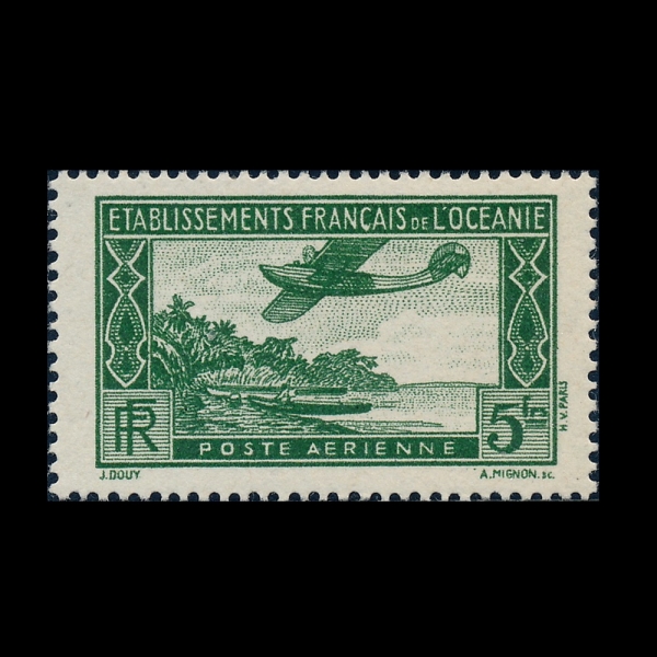FRENCH POLYNESIA(�������� �����׽þ�)-#C1-5fr-SEAPLANE IN FRIGHT(�����)-1934.11.5��