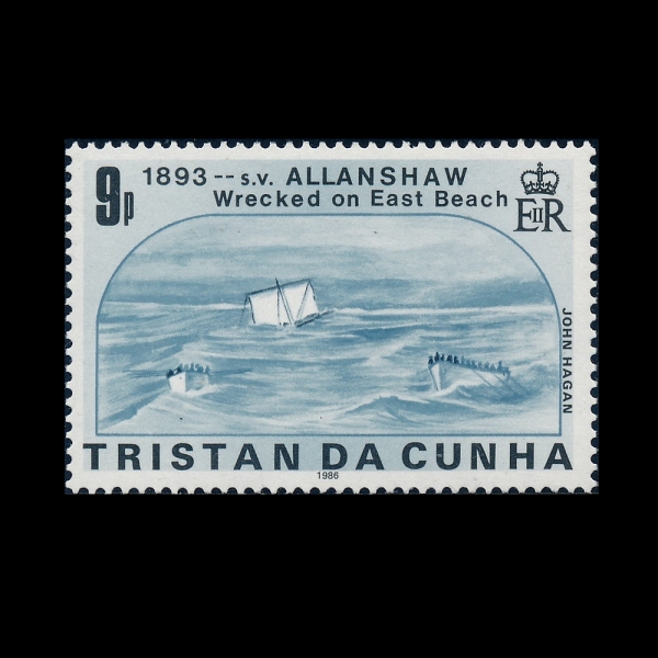 TRISTAN DA CUNHA(Ʈ����ź �� ����)-#393-9p-SV ALLANSHAW(�ٷ���)-1986.6.2��