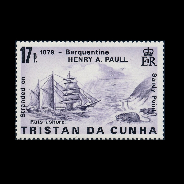 TRISTAN DA CUNHA(Ʈ����ź �� ����)-#413-17p-HENRY A. PAUL, 1879, SANDY POINT(�絵 �ٿ��� �� 1879��, ���� ����Ʈ)-1987.4.2��