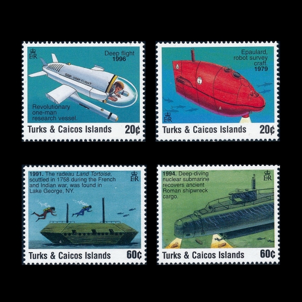 TURKS & CAICOS ISLANDS(��ũ�� ����Ŀ�� ����)-#A197(4��)-UNDERWATER EXPLORATION(�ؾ� Ž��)-1997.8.21��