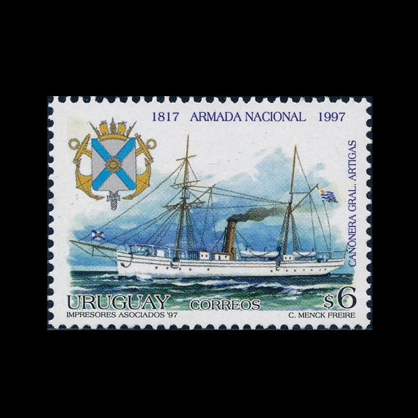 URUGUAY(������)-#1693-6p-URUGUAYAN NAVY, 180TH ANNIV.(������ �ر� 180�ֳ�)-1997.11.14��