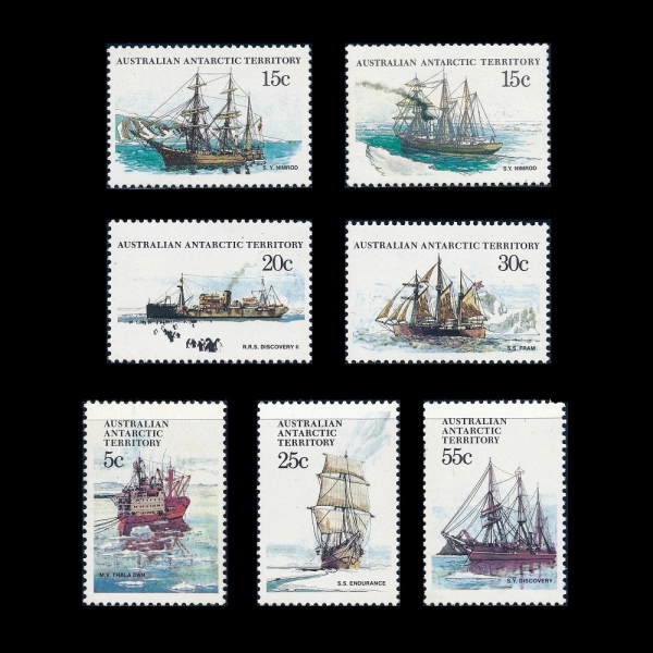 AUSTRALIAN ANTARCTIC TERRITORY(ȣ�� ���� ����)-#A10(7��)-SAILBOATS(����)-1979~81��