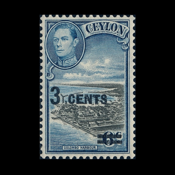 CEYLON(�Ƿ�)-#291-3c on 6c-COLOMBO HARBOR(�ݷҺ� �ױ�)-1941.5.10��