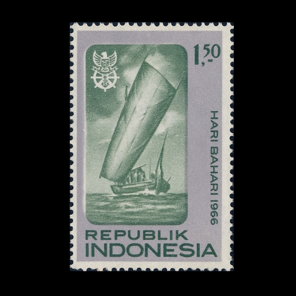 INDONESIA(�ε��׽þ�)-#691-1.50r-SAILBOAT(����)-1966��