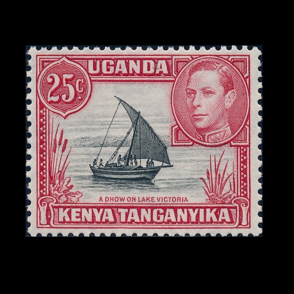 KENYA, UGANDA & TANZANIA(�ɳ�, �찣��, ź�ڴϾ�)-#75-25c-DHOW ON LAKE VICTORIA(���丮�� ȣ���� �ٿ�)-1952��