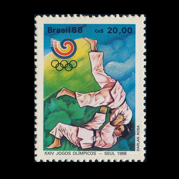 BRAZIL(�����)-#2140-20cz-24TH OLYMPIC GAMES, SEOUL AND JUDO(1988�� �ϰ� �ø���, ����)-1988.7.14��