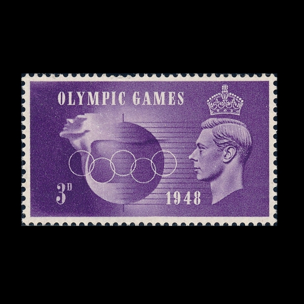 GREAT BRITAIN(����)-#272-3p-14TH OLYMPIC GAMES, WEMBLEY AND KING GEORGE VI(1948�� �ϰ� �ø���, ���� 6��)-1948.7.29��