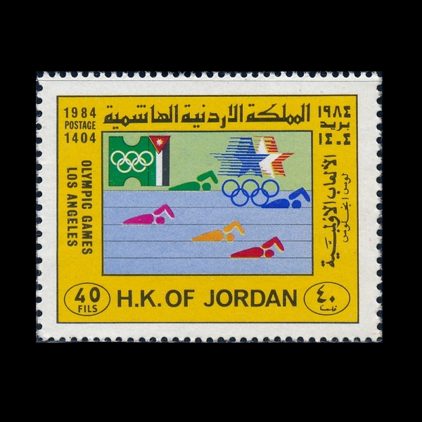 JORDAN(�丣��)-#1195-40f-23RD OLYMPIC GAMES, LOS ANGELES AND SWIMMING(1984�� �ϰ� �ø���, ����)-1984.7.28��