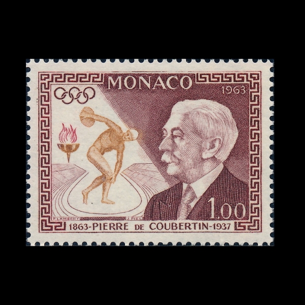 MONACO(����)-#548-1fr-PIERRE DE COUBERTIN AND MYRON\