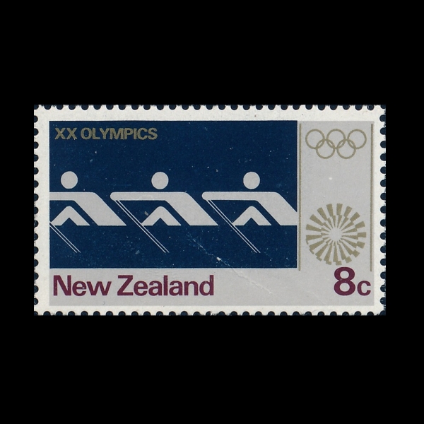 NEW ZEALAND(��������)-#515-8c-20TH OLYMPIC GAMES, MUNICH AND ROWING TEAM(1972�� �ϰ� �ø���, ���� ��)-1973.2.7��