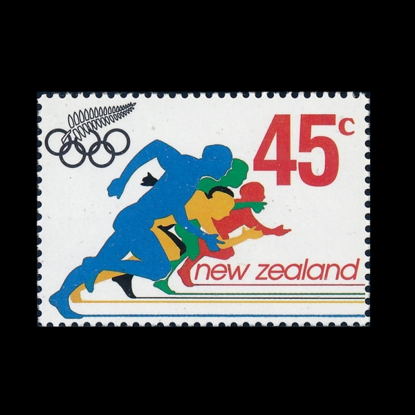 NEW ZEALAND(��������)-#1093-45c-25TH OLYMPIC GAMES, BARCELONA AND RUNNERS(1992�� �ϰ� �ø���, ����)-1992.4.3��