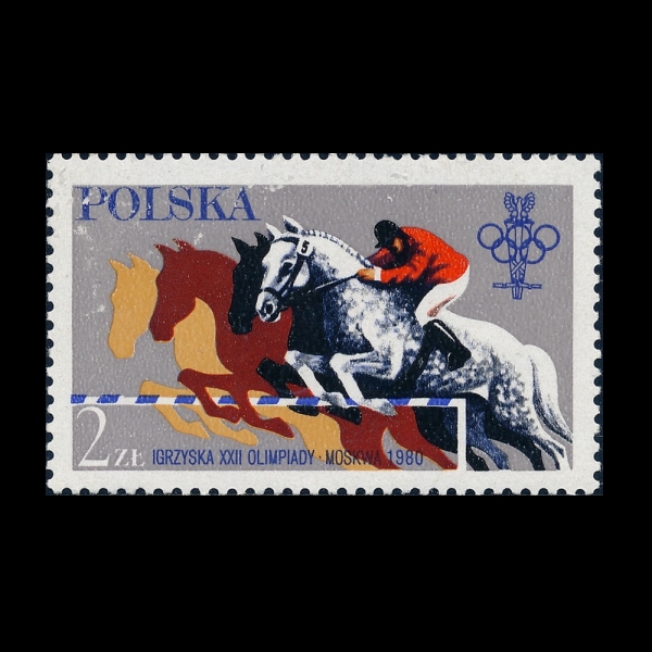 POLAND(������)-#2380-2z-22ND OLYMPIC GAMES, MOSCOW AND EQUESTRAIN(1980�� �ϰ� �ø���, �¸�)-1980.3.31��