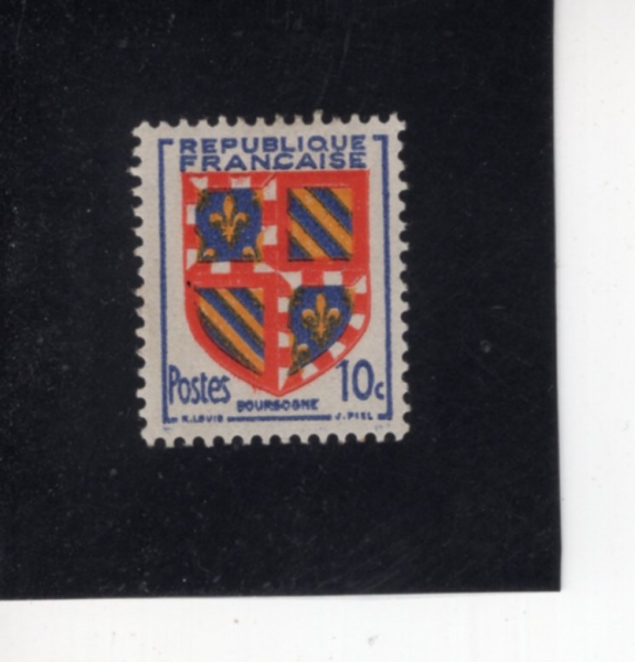 FRANCE(������)-#616-10c-ARMS OF BURGUNDY(�θ������� ����)-1949.5.11��