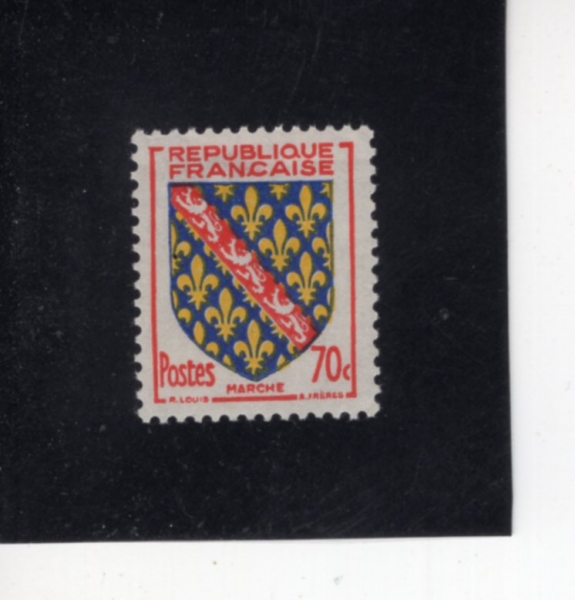 FRANCE(������)-#783-70c-ARMS OF MARCHE(������ ���۷��� ����)-1955.11.19��