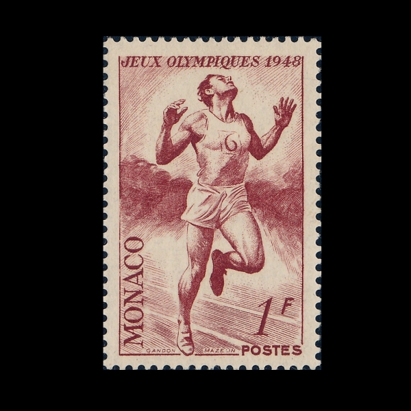 MONACO(����)-#205-1fr-14TH OLYMPIC GAMES, WEMBLEY AND RUNNER(1948�� �ϰ� �ø���, ����)-1948.7.1��