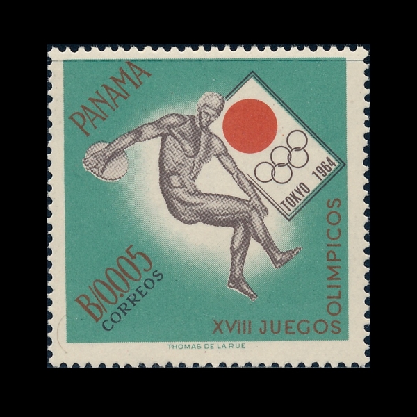 PANAMA(�ĳ��� ���� ����)-#452B-5c-18TH OLYMPIC GAMES, TOKYO AND DISCUS THROWER(1964�� �ϰ� �ø���, ���ݴ�����)-1964.12.3��