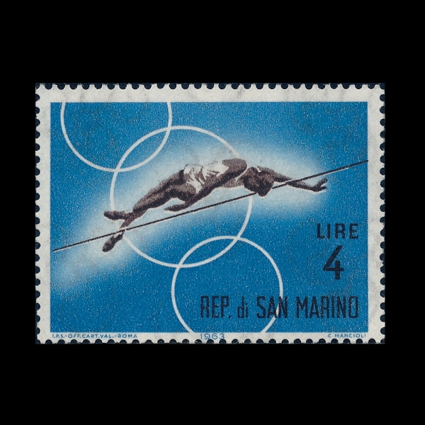 SAN MARINO(�긶����)-#575-4 I-18TH OLYMPIC GAMES, TOKYO AND MEN\