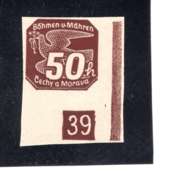 CZECHOSLOVAKIA-BOHEMIA AND MORAVIA(����̾ƿ� ����� ��ȣ��)-#P8-50h-CARRIER PIGEON(������ѱ�)-1939��