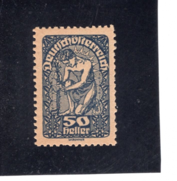 AUSTRIA(����Ʈ����)-#215-50h-ALLEGORY OF NEW REPUBLIC(����Ʈ���� �Ű�ȭ���� ��ȭ)-1919��