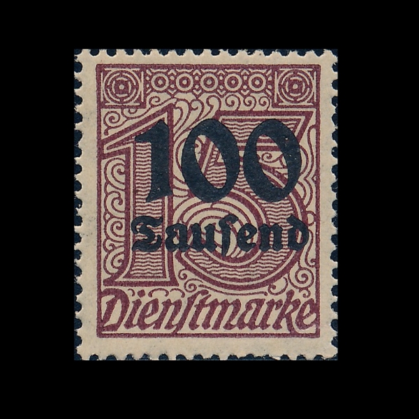 GERMANY(����)-#253-100th m on 100m-TRAVELING STAMP(����� ��ǥ)-1923��
