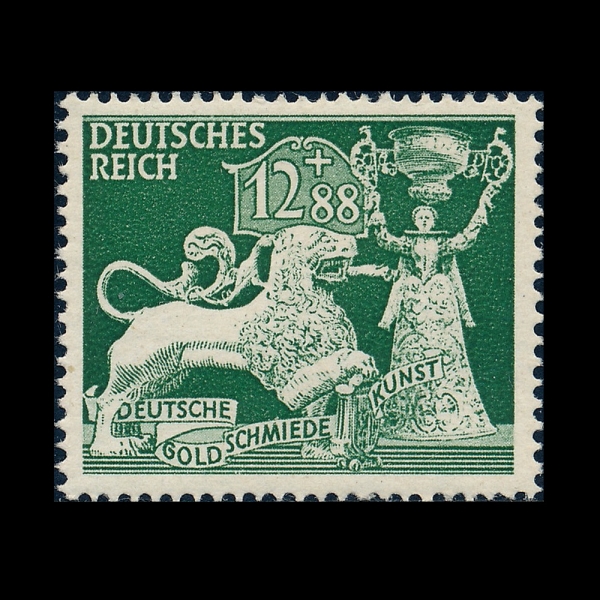 GERMANY(����)-#B207-12+88pf-LUNEBURG LION AND NUREMBURG BETROTHAL CUP(��׺θ�ũ ���̿�, ��������ũ ��ȥ��)-1942.8.8��