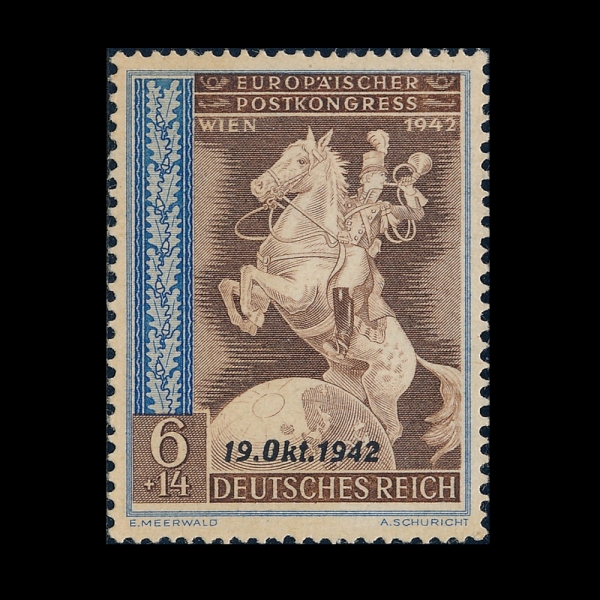 GERMANY(����)-#B210-6+14pf-POSTILION AND GLOBE(����ƿ����, ����)-1942.10.19��