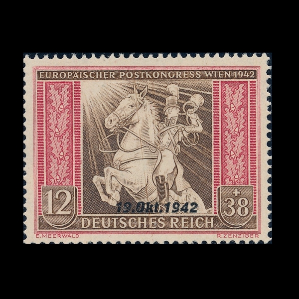 GERMANY(����)-#B214-12+38pf-POSTILION(����ƿ����)-1942.10.19��