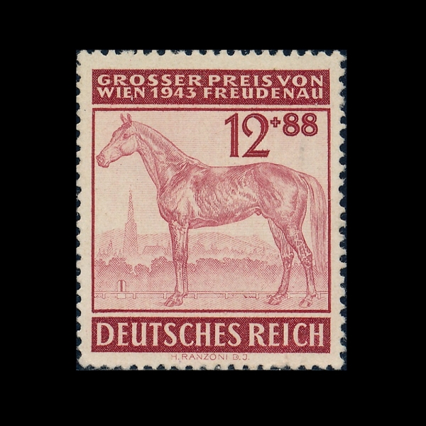 GERMANY(����)-#B245-12+88pf-RACE HORSE(�渶)-1943.8.14��