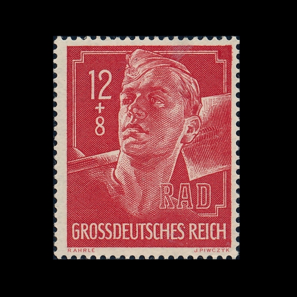 GERMANY(����)-#B282-12+8pf-LABOR CORPSMAN(�ǹ���)-1944.6��