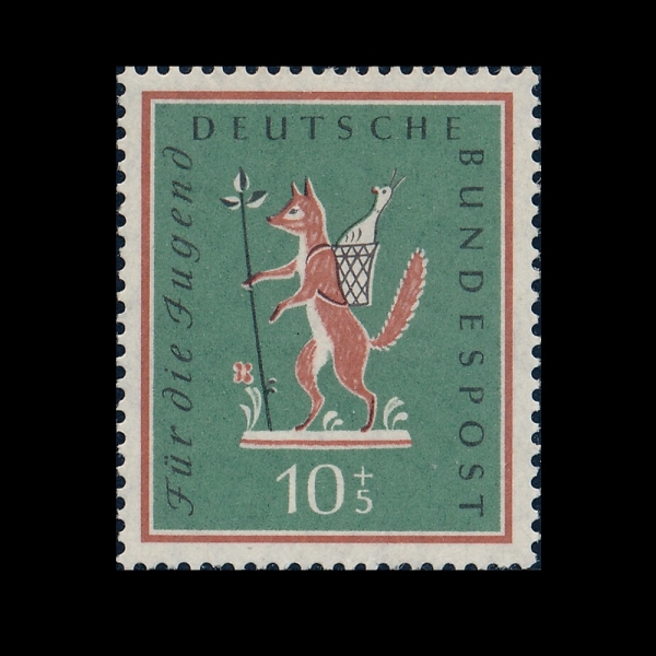 GERMANY(����)-#B360-10+5pf-\"A HUNTER FROM PALATINATE\"(���� ��� ��ɲ�)-1958.4.1��