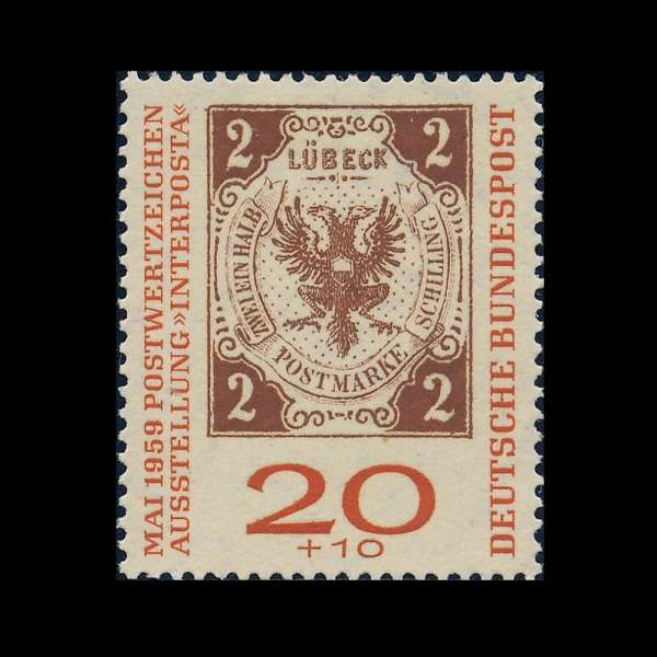 GERMANY(����)-#B367-20+10pf-STAMP OF LUBACK, 1859(���� ����)-1959��