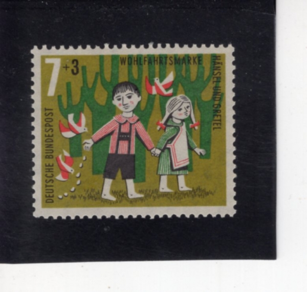 GERMANY(����)-#B376-7+3pf-HANSEL AND GRETEL(������ �׷���)-1961.10.2��