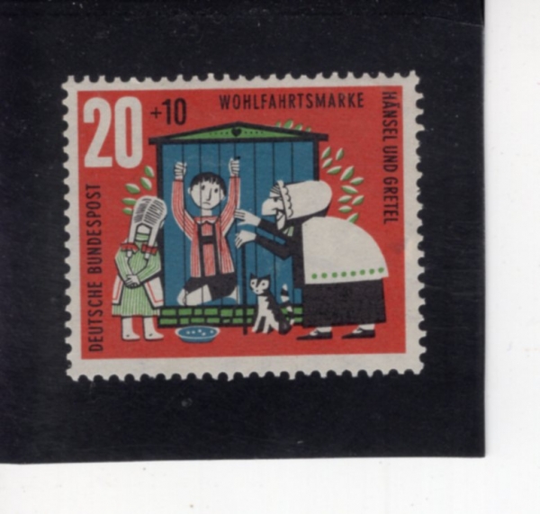 GERMANY(����)-#B376-20+10pf-HANSEL AND GRETEL(������ �׷���)-1961.10.2��