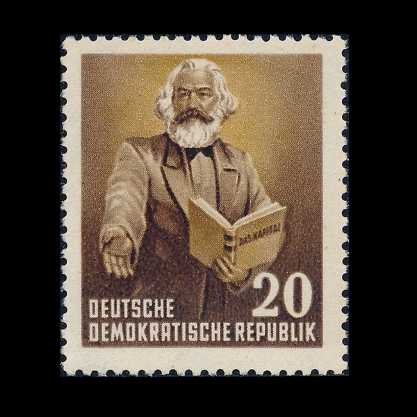GERMAN DEMOCRATIC REPUBLIC(����)-#141-20pf-KARL MARX SPEAKING(Į ����ũ�� ����)-1953��