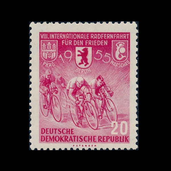 GERMAN DEMOCRATIC REPUBLIC(����)-#240-20pf-CYCLISTS(����Ŭ ����)-1955��