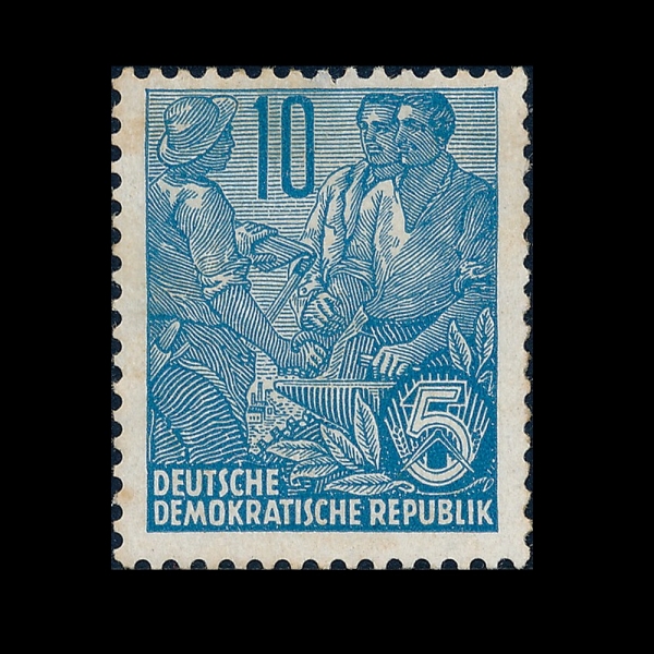 GERMAN DEMOCRATIC REPUBLIC(����)-#331-10pf-WORKER, PEASANT AND INTELLECTUAL(�뵿��, ���, ����)-1958��