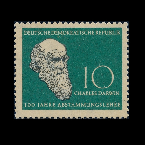 GERMAN DEMOCRATIC REPUBLIC(����)-#388-10pf-CHARLES DARWIN(���� ����)-1958.6.19��