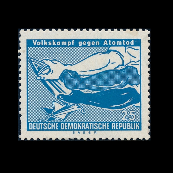 GERMAN DEMOCRATIC REPUBLIC(����)-#405-25pf-ARMS BREAKING A-BOMB(���ٹ���)-1958.9.19��