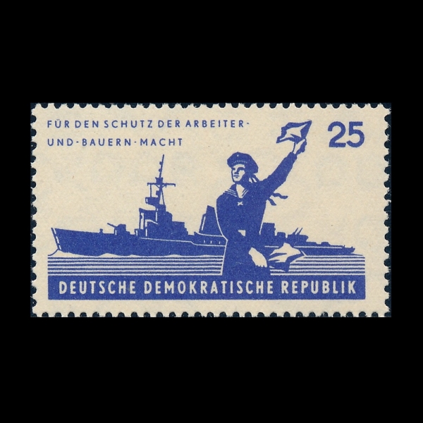 GERMAN DEMOCRATIC REPUBLIC(����)-#601-25pf-SAILOR AND DESTROYER ESCORT(����, ������ ȣ����)-1962.3.1��