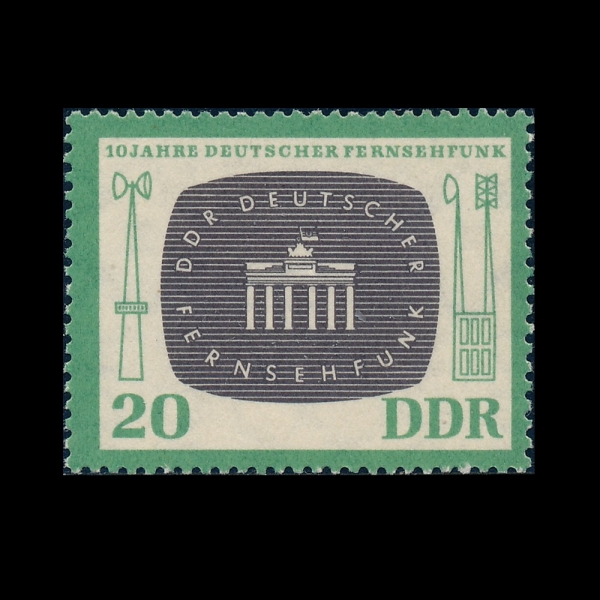 GERMAN DEMOCRATIC REPUBLIC(����)-#631-20pf-DDR TELEVISION SIGNAL(���� �严��Ǭũ)-1962.10.25��