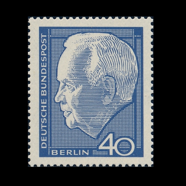 GERMAN OCCUPATION STAMPS(������)-#9N212-40pf-PRES. HEINRICH LUBKE(���θ��� �����)-1964.7.1��